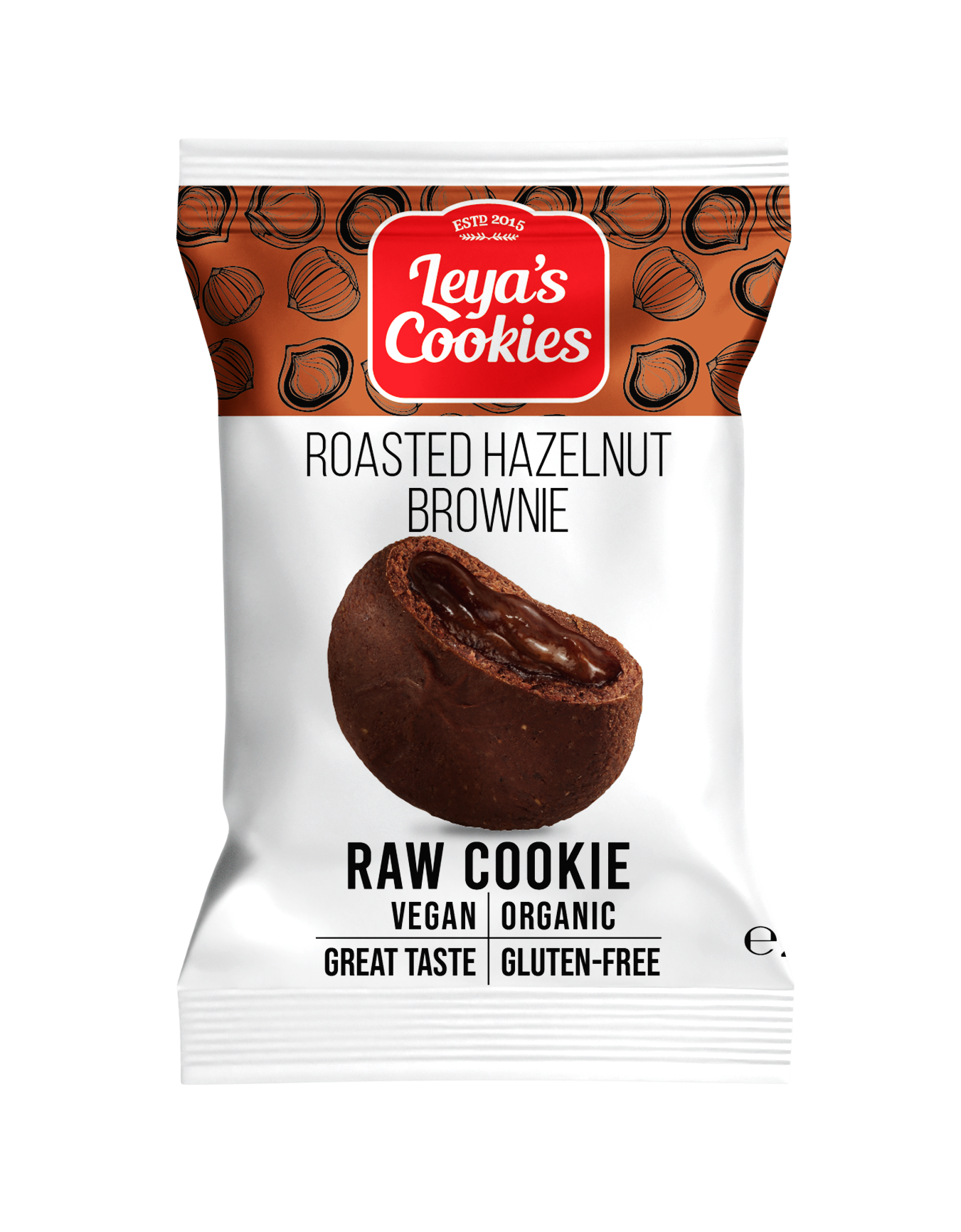 LEYA´S RAW COOKIES BROWNIE DE AVELLANAS TOSTADAS