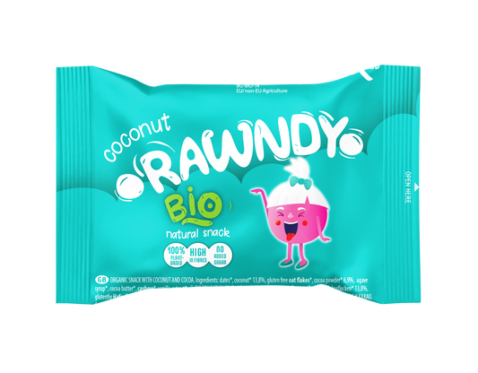 RAWNDY RAW COOKIES NIÑOS COCO Y CACAO