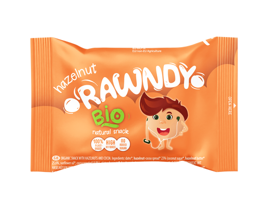 RAWNDY RAW COOKIES NIÑOS MANZANA Y AVELLANA