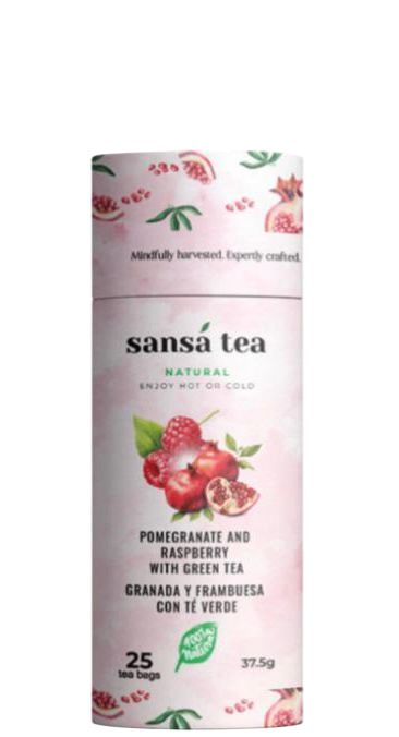 Té verde con granada y frambuesa 100% natural
