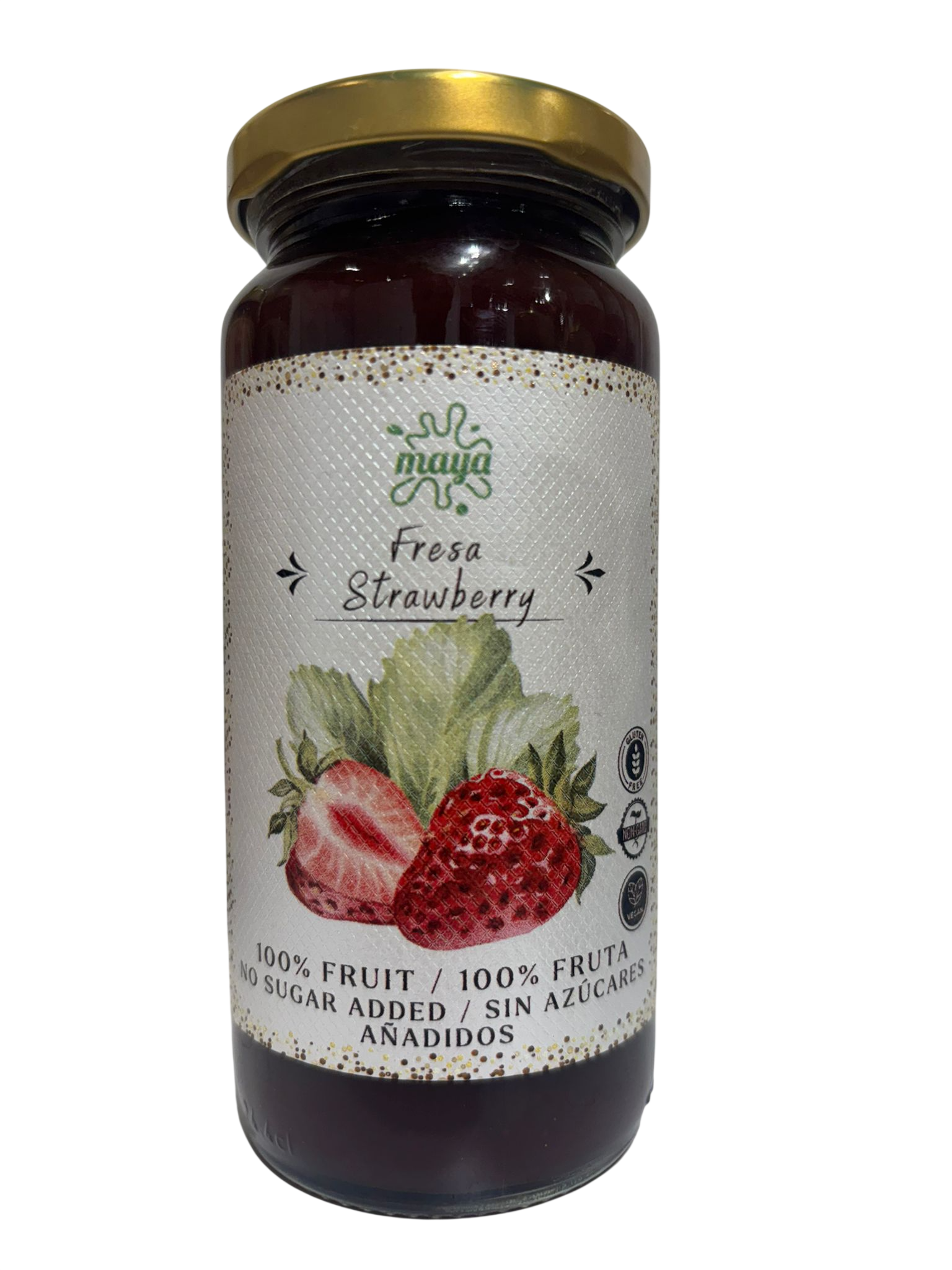 Mermelada de Fresa SIN GLUTEN, VEGAN, SIN AZUCAR Maya
